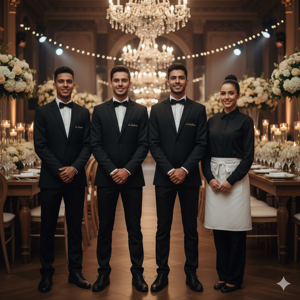 Garçons com uniforme padrão